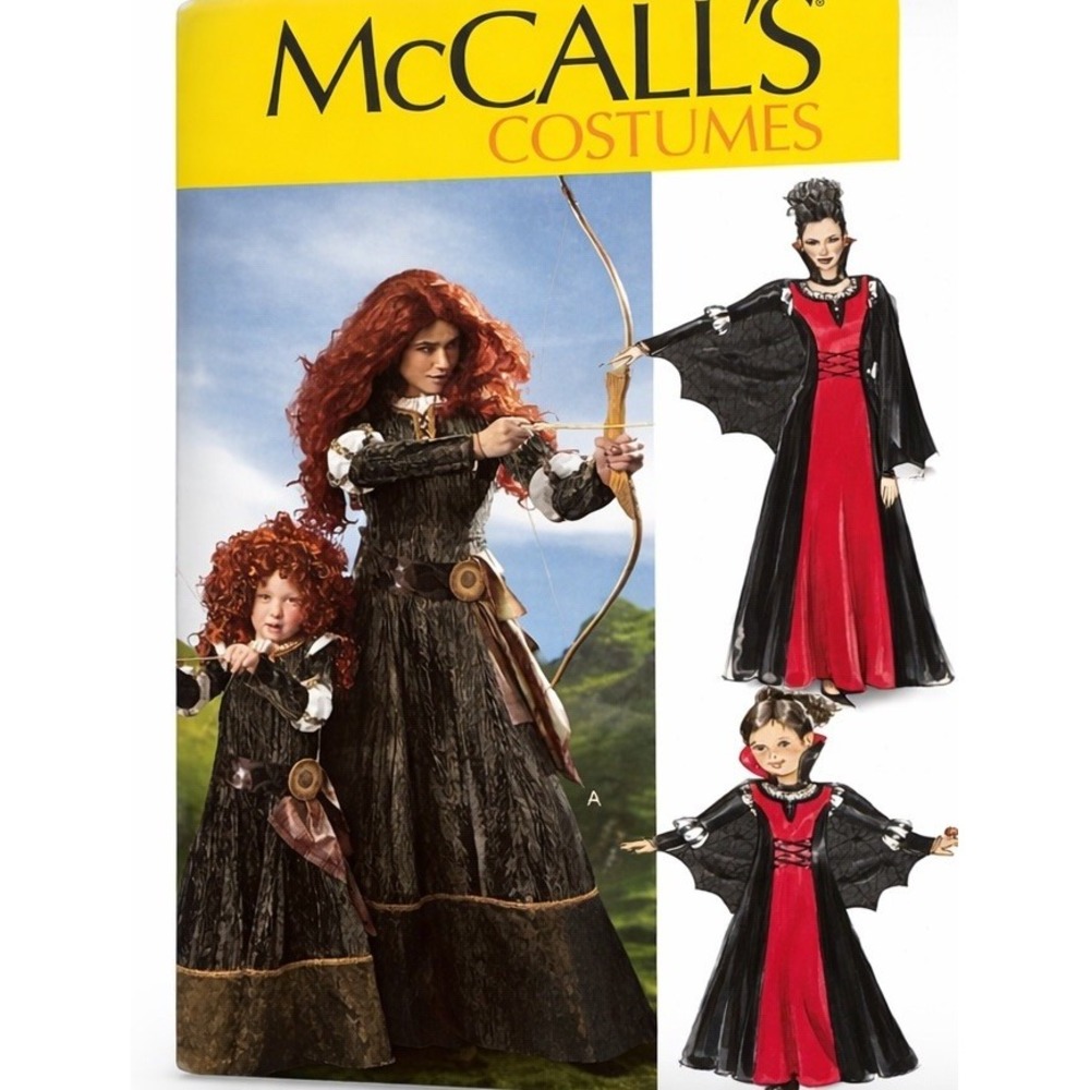 McCall's‎ Costume Pattern 6817 Gothic Fantasy Vampire Cosplay Kids 3T 4T 5 6 7 8